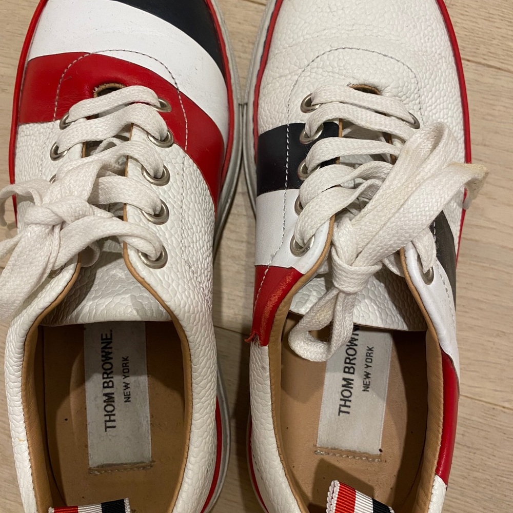 Thom Browne striped lace-up sneakers